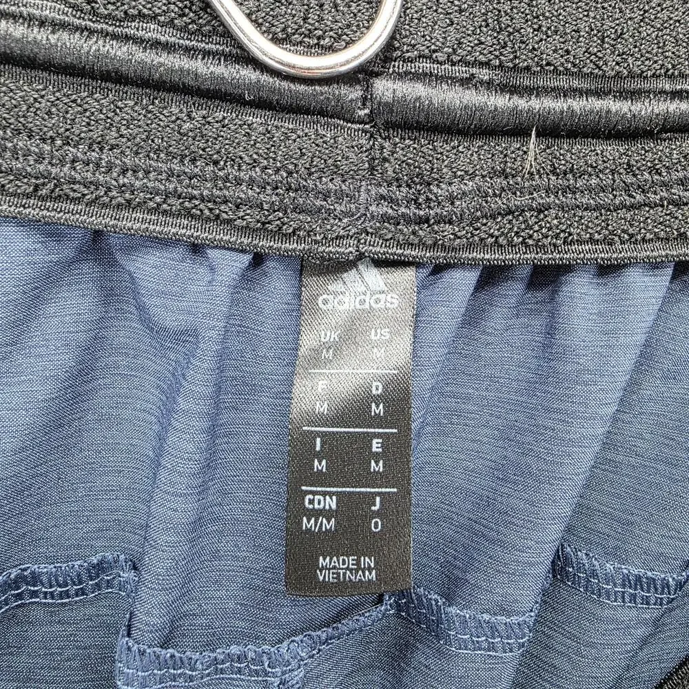 Adidas Shorts Mens Medium Blue Athletic Training Zip Pocket Logo Running